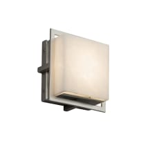 Clouds Single Light 6-1/2" High Integrated 3000K LED Outdoor Wall Sconce with Off-White Clouds Resin Shade - ADA Compliant