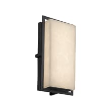 Clouds Single Light 12" High Integrated 3000K LED Outdoor Wall Sconce with Off-White Clouds Resin Shade - ADA Compliant