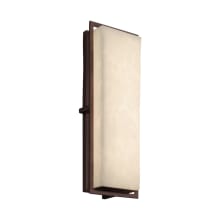 Clouds Single Light 18" High Integrated 3000K LED Outdoor Wall Sconce with Off-White Clouds Resin Shade - ADA Compliant