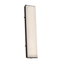 Clouds Single Light 36" Tall LED Outdoor Wall Sconce with Clouds Resin Rectangular Shade