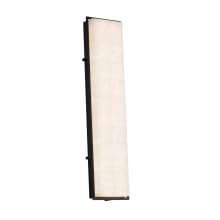 Clouds Single Light 36" Tall LED Outdoor Wall Sconce with Clouds Resin Rectangular Shade