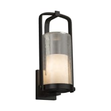 Clouds Single Light 16-1/2" High Outdoor Wall Sconce with Off-White Clouds Resin Shade