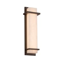 Monolith Single Light 20" Tall Integrated LED Outdoor Wall Sconce with Clouds Resin Shade