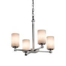 Clouds 21" Tetra 4 Light Shaded LED Chandelier