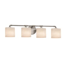 Clouds 4 Light 36" Wide Integrated 3000K LED Bathroom Vanity Light with Clouds Resin Oval Shades