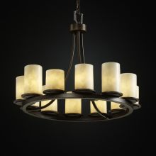 Clouds 28" Dakota 12 Light Pillar Candle Chandelier