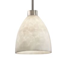 Clouds 1 Light Full Sized Pendant with Black Cord for Hanging and Short Tapered Cylindrical Shade