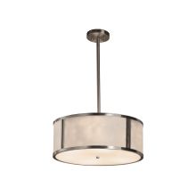 Clouds 18" Wide Tribeca 3 Light Drum Multi Light Pendant