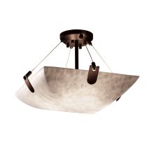 Clouds 21" Wide Integrated 3000K LED Semi-Flush Bowl Ceiling Fixture with Clouds Resin Shade