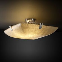 3 Light Semi-Flush Ceiling Fixture with 21" Bowl Shade from the Clouds Collection