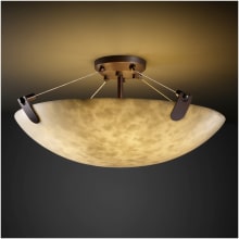 Clouds 3 Light 18" Wide Semi-Flush Bowl Ceiling Fixture with Clouds Resin Shade