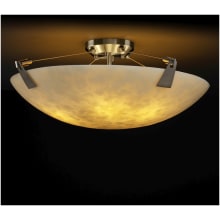 Clouds 6 Light 27" Wide Semi-Flush Bowl Ceiling Fixture with Clouds Resin Shade