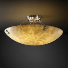 Clouds 21" Wide Integrated 3000K LED Semi-Flush Bowl Ceiling Fixture with Clouds Resin Shade