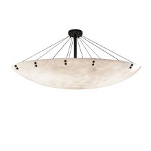 Clouds 72" Wide Finials 6 Light Single Tier Bowl Shaped Chandelier