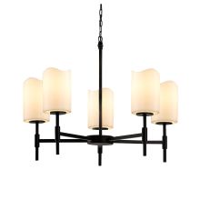 CandleAria 24" Union 5 Light Shaded LED Chandelier