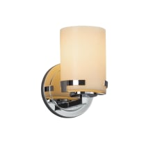 CandleAria Single Light 5" Wide Integrated 3000K LED Bathroom Sconce with Cream Faux Candle Resin Shade