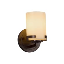 CandleAria Single Light 5" Wide Bathroom Sconce with Cream Faux Candle Resin Shade