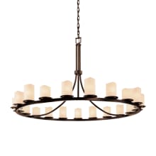 CandleAria 21 Light 60" Wide Pillar Candle Style Chandelier