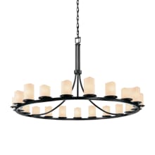 CandleAria 21 Light 60" Wide Pillar Candle Style Chandelier