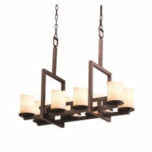 CandleAria 8 Light 13" Wide Pillar Candle Chandelier