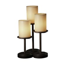 Dakota 3 Light 16" Tall Table Lamp with Faux Candle Resin Shades
