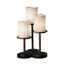 Dakota 3 Light 16" Tall Table Lamp with Faux Candle Resin Shades
