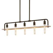 Bronx 5 Light 40" Wide Linear Chandelier - with Eco Shade