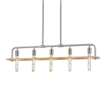 Bronx 5 Light 40" Wide Linear Chandelier - with Eco Shade