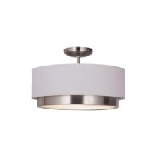 Tate 16" Wide LED Outdoor Semi-Flush Drum Ceiling Fixture