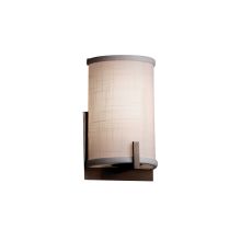 Textile 5.5" Century LED Single Light ADA Approved Bathroom Sconce with White Fabric Shade