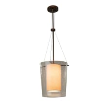 Amani Single Light 12" Wide Pendant with Woven Fabric Diffuser