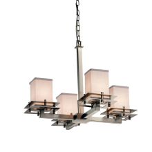 Textile 25" Metropolis 4 Light Shaded LED Chandelier