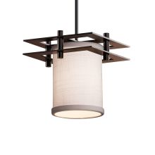 Textile 6.5" Wide Metropolis LED Abstract Single Pendant with Black Cord