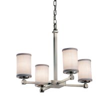 Textile 21" Tetra 4 Light Shaded LED Chandelier