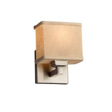 Textile 6.5" Regency LED Single Light ADA Approved Bathroom Sconce with Cream Shade