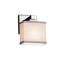 Textile 6.5" Regency LED Single Light ADA Approved Bathroom Sconce with White Shade