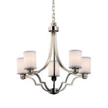 Textile 28" Argyle 5 Light Shaded Chandelier