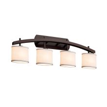 Textile 35.5" Archway 4 Light LED Bathroom Vanity Light