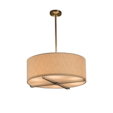 Textile 24" Wide Integrated 3000K LED Pendant with Woven Fabric Shade