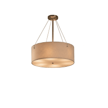 Textile 18" Wide Integrated 3000K LED Pendant with Woven Fabric Shade