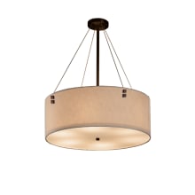 Textile 24" Wide Integrated 3000K LED Pendant with Woven Fabric Shade