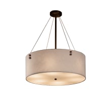 Textile 24" Wide Integrated 3000K LED Pendant with Woven Fabric Shade