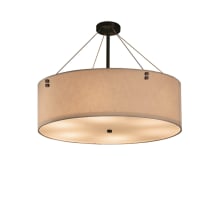 Textile 36" Wide Integrated 3000K LED Pendant with Woven Fabric Shade