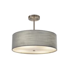 Textile 3 Light 18" Wide Pendant