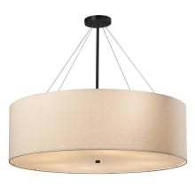 Textile 36" Wide LED Drum Chandelier with Cream Shade