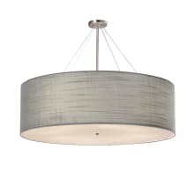 Classic 12 Light 60" Wide Drum Chandelier with Gray Shade