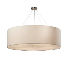 Classic 12 Light 60" Wide Drum Chandelier with White Shade