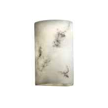 LumenAria 9-1/4" Tall Integrated 3000K LED Wall Sconce with Faux Alabaster Resin Shade