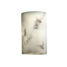 LumenAria 12-1/2" Tall Integrated 3000K LED Wall Sconce with Faux Alabaster Resin Shade