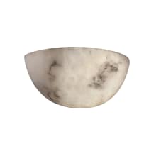 LumenAria 6" Tall Integrated 3000K LED Wall Sconce with Faux Alabaster Resin Shade